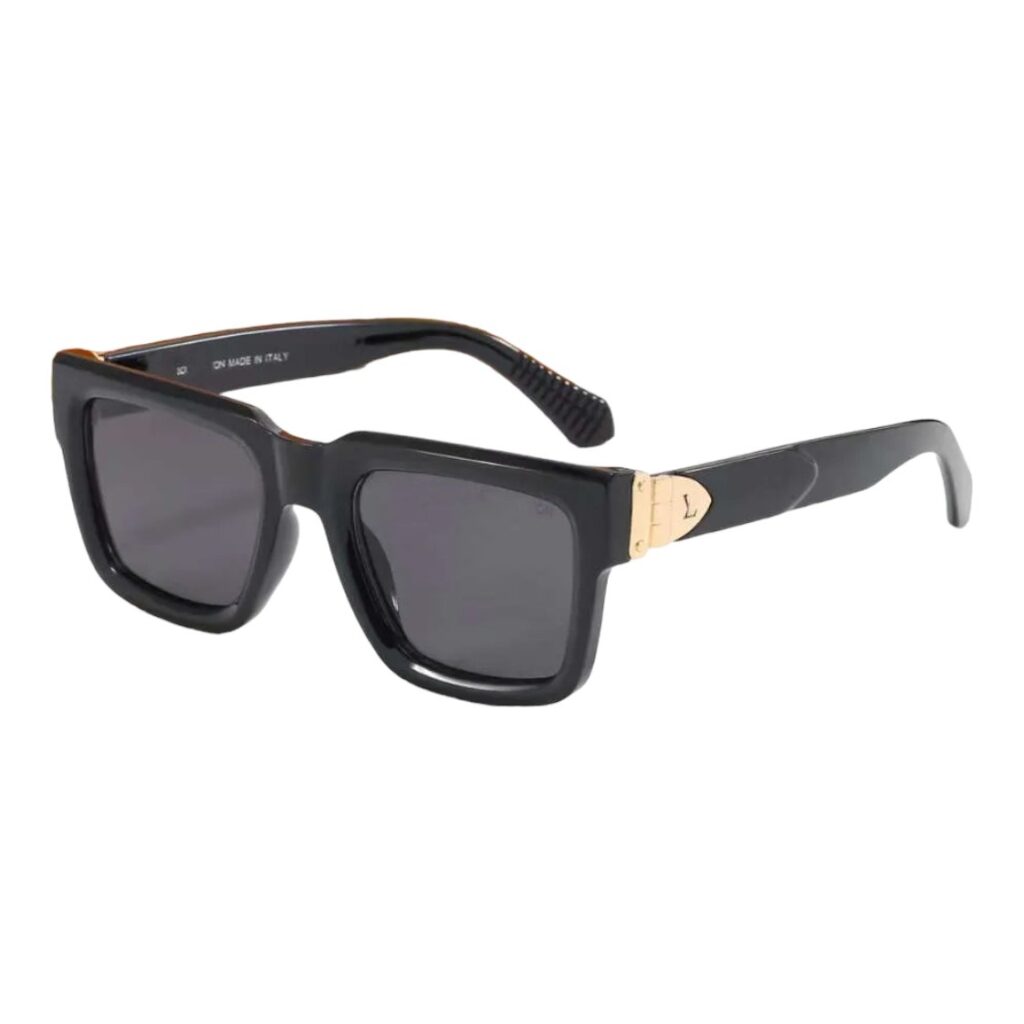Louis Vuitton Legacy Z2089E Square Sunglasses Full Black Gold Hinge