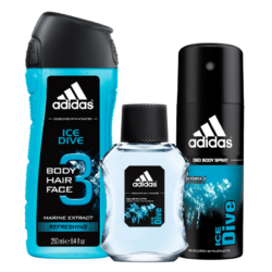 Adidas Ice Dive Homme Coffret Bag EDT 50ML Deodorant 150ML