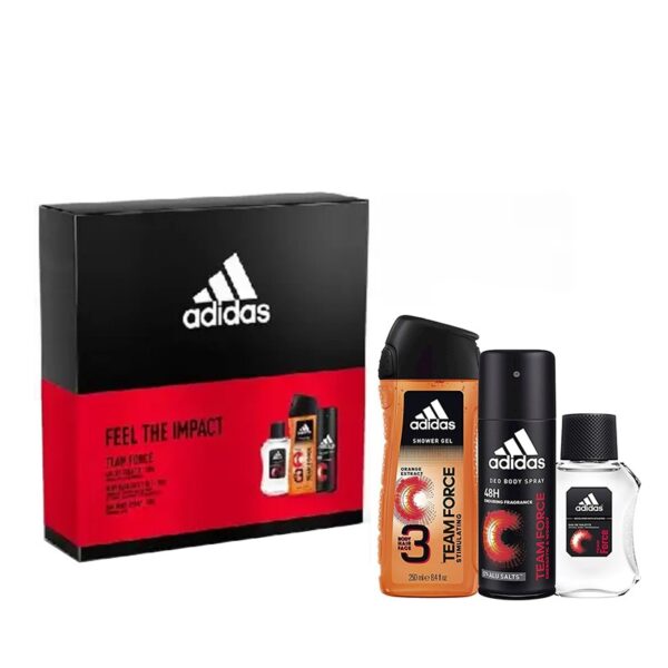 Mengotti Couture® Adidas Team Force Homme Coffret EDT 100ML Deodorant Shower Gel 250ML