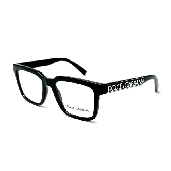 DOLCE & GABBANA Eyeglasses DG 5101 501 52-18 145 Black Frames w White Logos