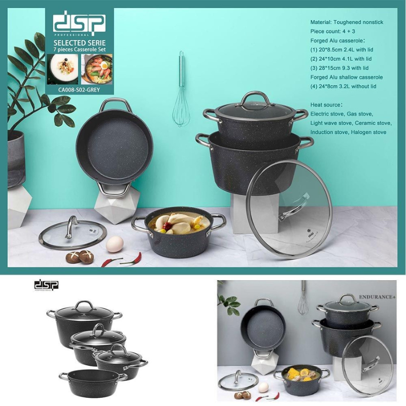 Dsp Cookware Set Of 7 Pcs, Ca008-S02