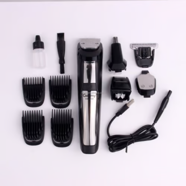 Gemei Gm6596 5 In 1 Professional Hair Clipper Nose Trimmer Shaver Cordless Rechargeable Hair Trimmer