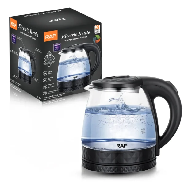 Mengotti Couture® Raf Glass Kettle Blue Led Light