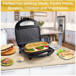Jamaky 2000W Non-Stick Coating Fixed Plates Sandwich Maker With Automatic Temperature Adjustment Jmk2010A