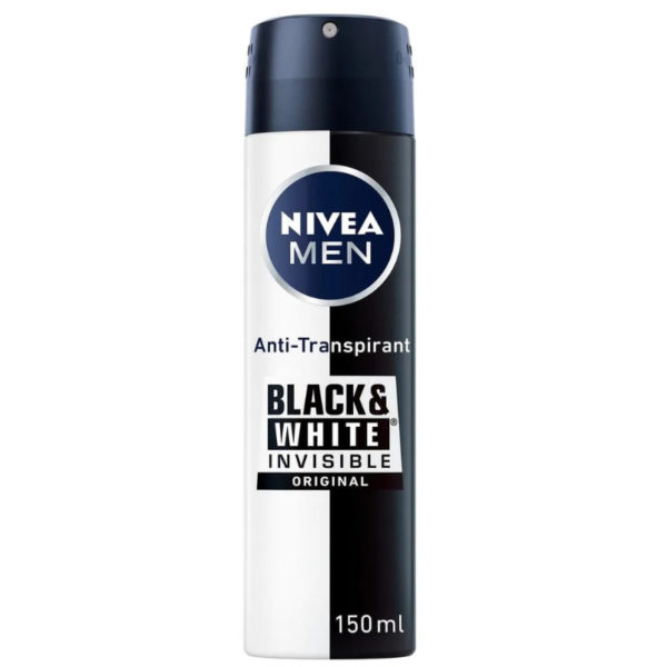 Nivea For Men DEODORANT Spray B&W Invisible Original 150ml