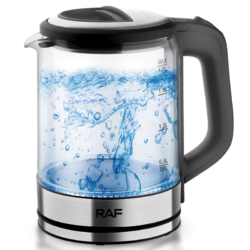 Raf 1350W 1.8L Borosilicate Glass Electric Kettle Tea Pot Cordless Kettle Water Boiler With Led Light