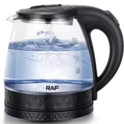 Raf Glass Kettle Blue Led Light