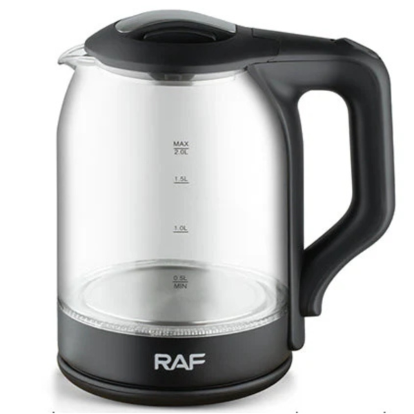 Raf Glass Kettle R-7839, Black