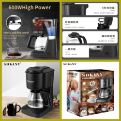 Sokany Coffee Maker 600W With Free Glass Jar Sk-124