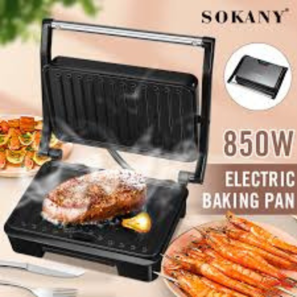 Sokany Grill Maker No Stick Coat Plate 850W Sokany Sk-223Sokany Grill Maker No Stick Coat Plate 850W Sokany Sk-223