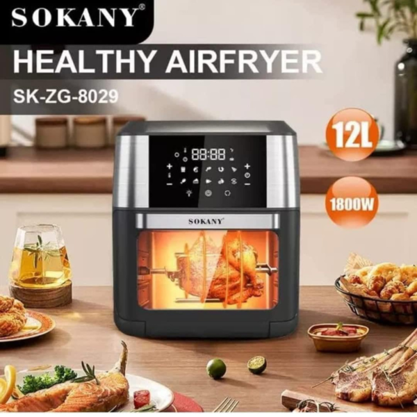 Sokany Smart Digital Air Fryer 12L 1800W Sk-Zg-8029