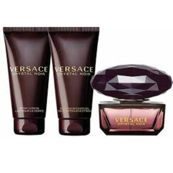 Versace Crystal Noir Femme Coffret Bag EDT 90ML Shower Gel Body Lotion 100ML