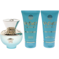 Versace Dylan Blue Turquoise Femme Coffret Bag EDT 100ML Shower Gel Body Lotion 100ML