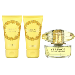 Versace Yellow Diamond Femme Coffret Bag EDT 90ML Shower Gel Body Lotion 100ML