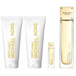 MICHAEL KORS SEXY AMBER FOR WOMEN COFFRET EDP 100ML + 5ML + BODY LOTIO / SHOWER GEL 100ML