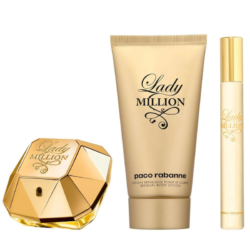 PACO RABANNE LADY MILLION FOR WOMEN COFFRET EDP 80ML + 5ML +BODY LOTION 100ML