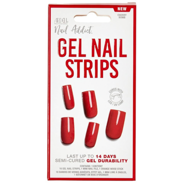 Ardell Nail Polish Gel Colors Gel Nail Strips Cherry Bomb