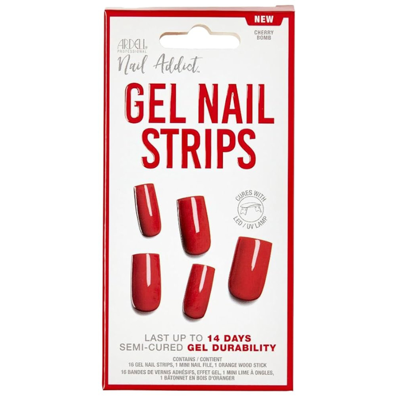 Ardell Nail Polish Gel Colors Gel Nail Strips Cherry Bomb
