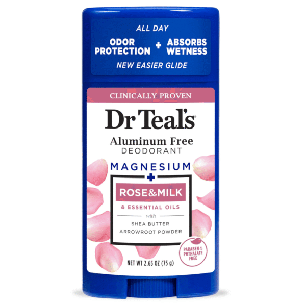Dr Teals Body Shower Time Deo Rose & Milk 2.65Oz
