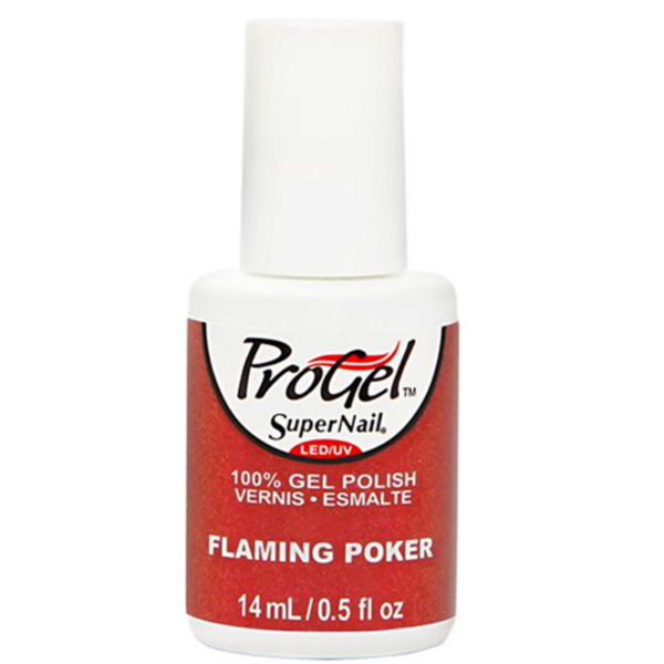 Super Nail Nail Polish Gel Colors Progel Flamingo Poker 0.5 Oz