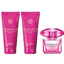 Versace Bright Crystal Absolu For Women Coffret Bag Eau De Perfume 90+ Shower Gel / Body lotion 100Ml