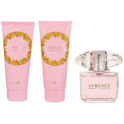 Versace Bright Crystal For Women Coffret Bag Eau De Toilette 90+ Shower Gel / body lotion 100Ml