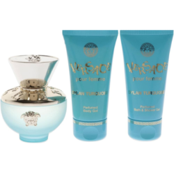 Versace Dylan Blue Turquoise For Women Coffret Bag Eau De Toilette 100Ml + Shower Gel / body Lotion 100Ml