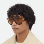 Bottega Veneta Scudo shield sunglasses