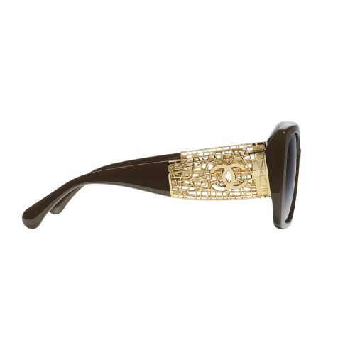Chanel Square Black Sunglasses Ref 5532 Burgundy Frame