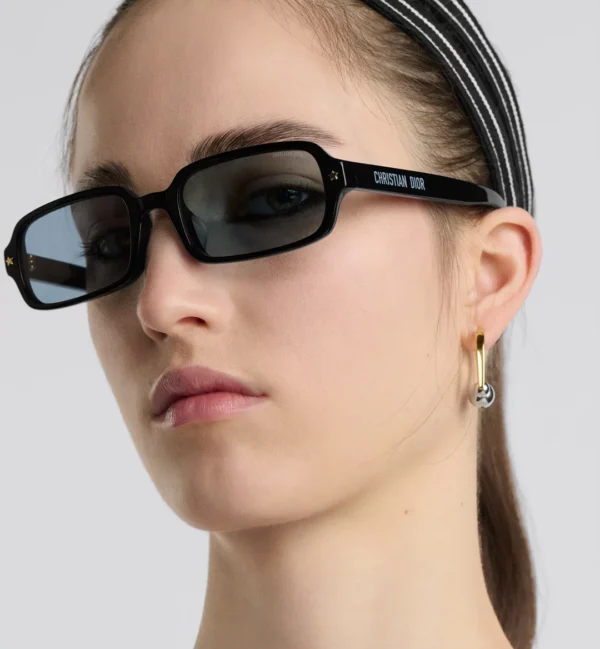 Christian DiorPacific S3I Black Rectangular Sunglasses