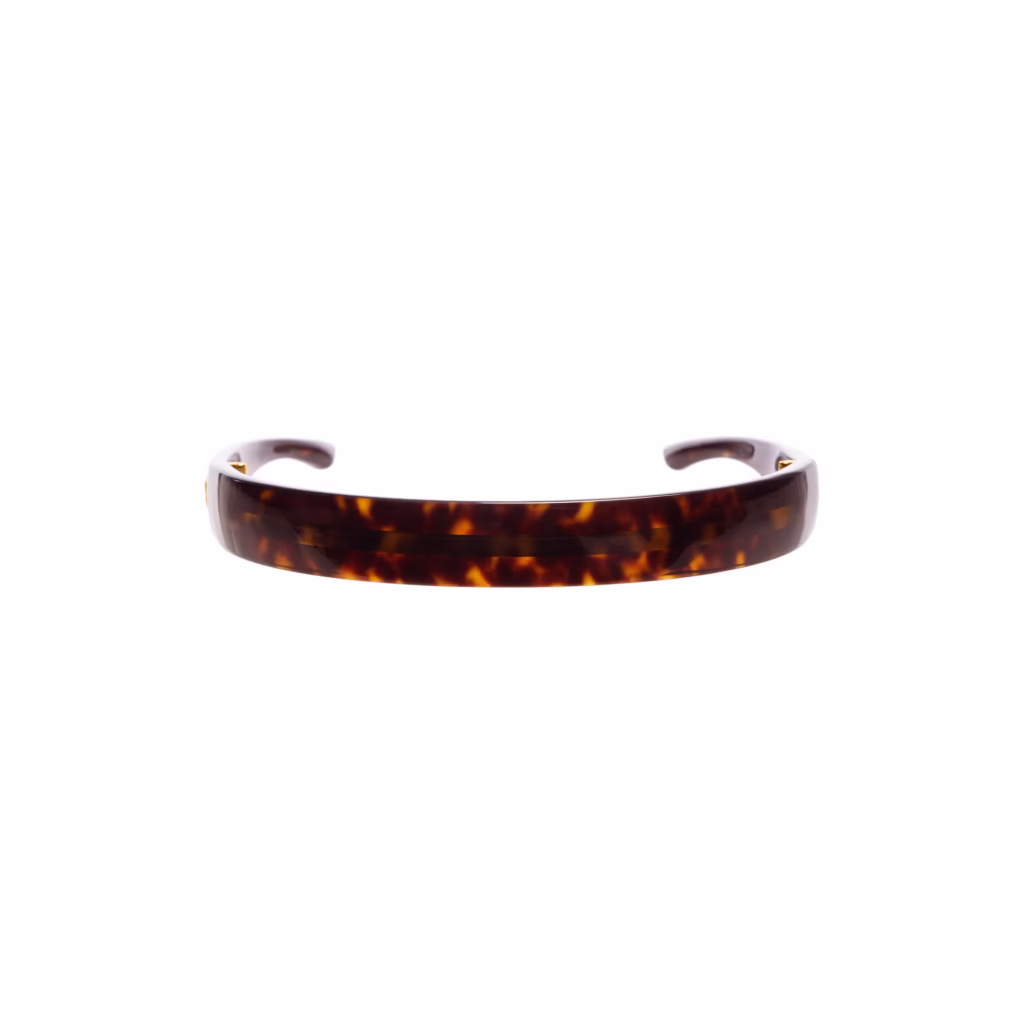Balenciaga Country Club BB Tortoise Headband in Acetate with Gold