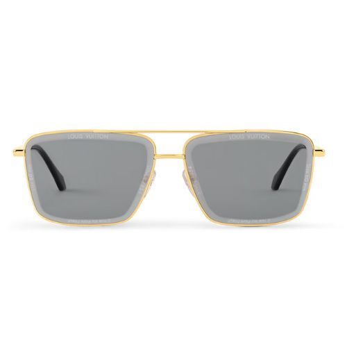 Louis Vuitton LV Super Vision Gold Metal Square Sunglasses