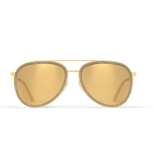 Louis Vuitton Z2607U LV Super Vision Gold Metal Pilot Sunglasses