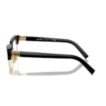 Miu Miu MU 10ZS Unisex Square Sunglasses Black Frame with Transparent Lenses