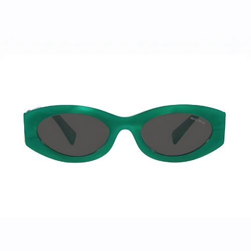 Miu Miu SMU11W Oval Green Sunglasses