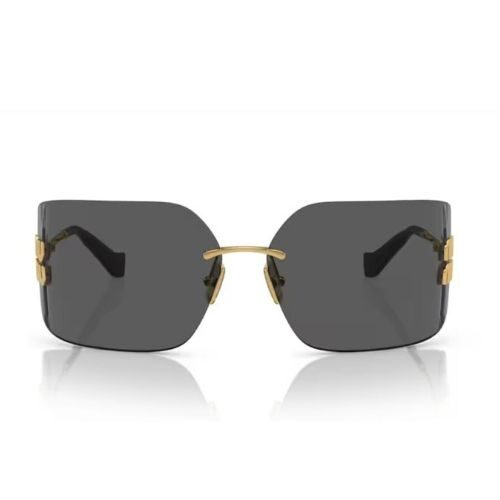 Miu Miu Sunglasses MU 54YS Gold Frame Black Lens