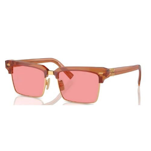 Miu Miu Women’s Sunglasses MU 10ZS 1AB08Z Transparent Pink Frame with Light Pink Lenses