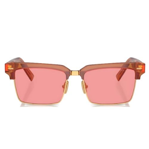 Miu Miu Women’s Sunglasses MU 10ZS 1AB08Z Transparent Pink Frame with Light Pink Lenses