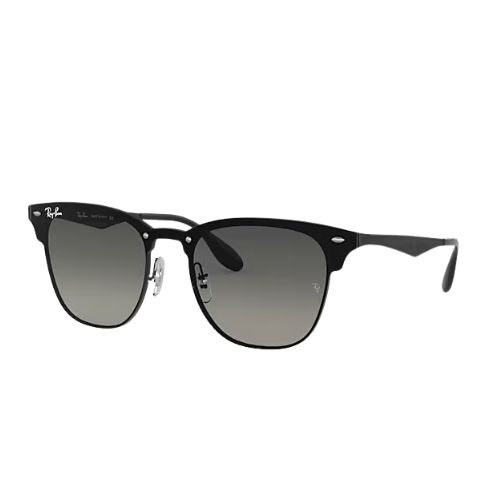 Ray-Ban Blaze Clubmaster RB3576N Matte Black Frame with Grey Gradient Lenses