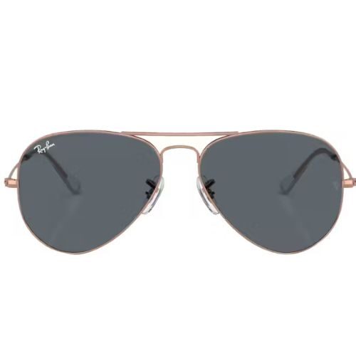 Ray-Ban RB3025 Aviator Large Rose Gold Frame with Blue Polarized Lenses