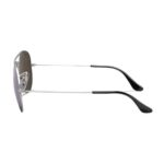 Ray-Ban RB3025 Aviator Sunglasses Matte Silver Frame & Dark Grey Mirror Lenses