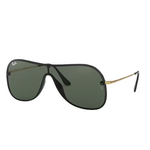 Ray-Ban RB4311N Sunglasses Polished Black Frame with Green Classic Lenses