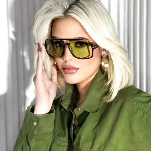 Tom Ford FT0884 Sunglasses Dark Havana with Green Lenses