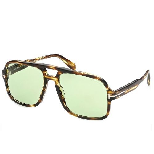 Tom Ford FT0884 Sunglasses Dark Havana with Green Lenses