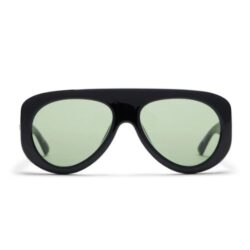 Bottega Veneta BV1362S 006 Shiny Black Pilot Sunglasses