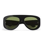 Bottega Veneta BV1362S 006 Shiny Black Pilot Sunglasses