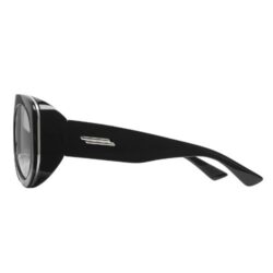 Bottega Veneta BV1362S 006 Shiny Black Pilot Sunglasses with Light Blue Lenses