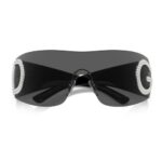 Dolce & Gabbana DG 2298B Black Shield Sunglasses