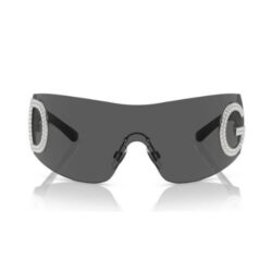 Dolce & Gabbana DG 2298B Black Shield Sunglasses