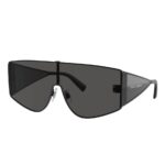 Dolce & Gabbana DG2305 0187 Black Shield Sunglasses